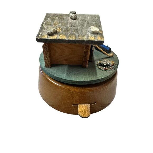 Vintage Swiss Chalet Reuge Skaters Waltz Alpine Horn Player Rotating Music Box - Picture 4 of 7